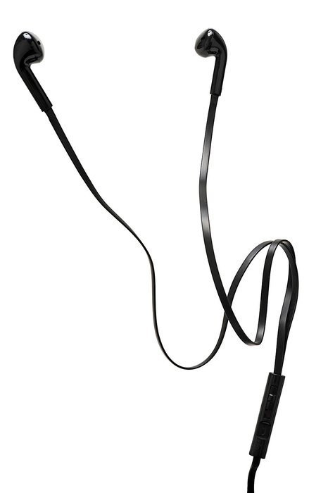 2BOOM Noise Isolating Wired Earbuds Headphones with Microphone and Volume Control Black