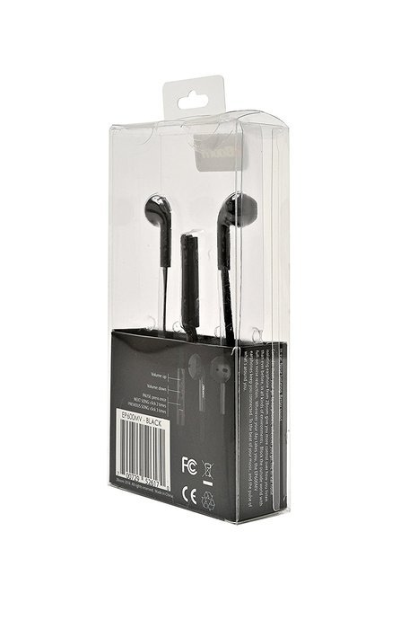 2BOOM Noise Isolating Wired Earbuds Headphones with Microphone and Volume Control Black N4