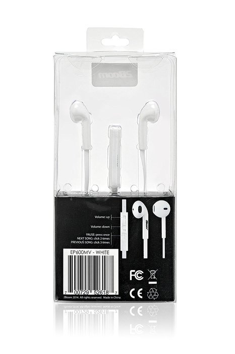 2BOOM Noise Isolating Wired Earbuds Headphones with Microphone and Volume Control Black N9