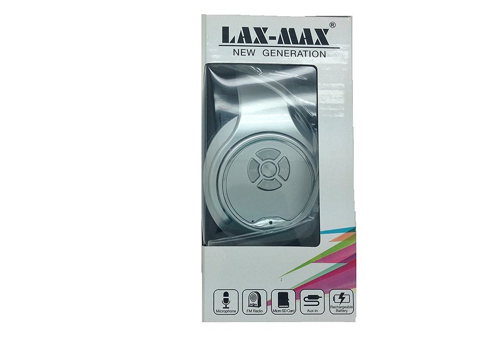 Lax-Max Bluetooth 5 in 1 Wireless Over Ear Headphones with Flip Out Speakers (Blue) N5