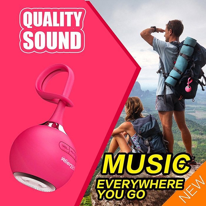 Alienwave Waterproof Wireless Bluetooth Speaker For Portable Outdoor or Shower with Dustproof ShockProof and Microfiber...