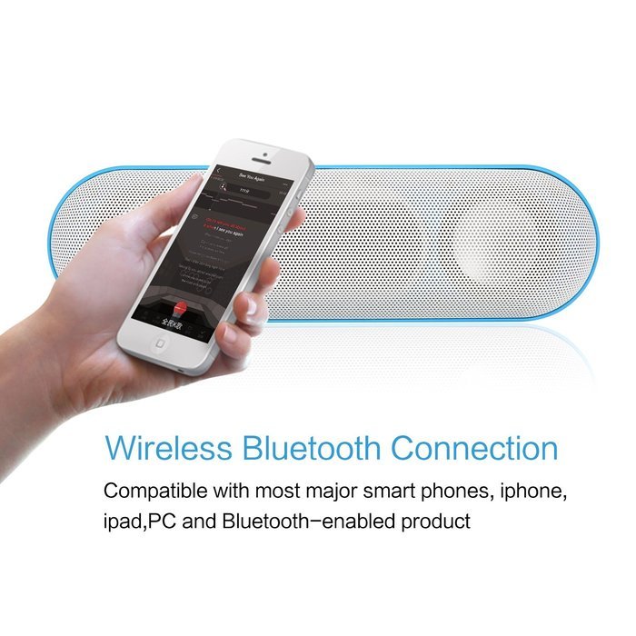 Bluetooth Speakers, IWAVION Portable Wireless Stereo Speaker Built-in Mic FM Radio Super Bass Support Micro TF... N12