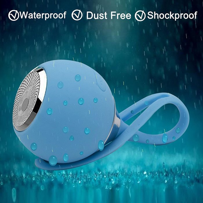 ETvalley Waterproof Outdoor Portable Bluetooth Stereo Mini Speakers, Mountain, Sea or Shower Speaker-Dustproof-Sand... N4
