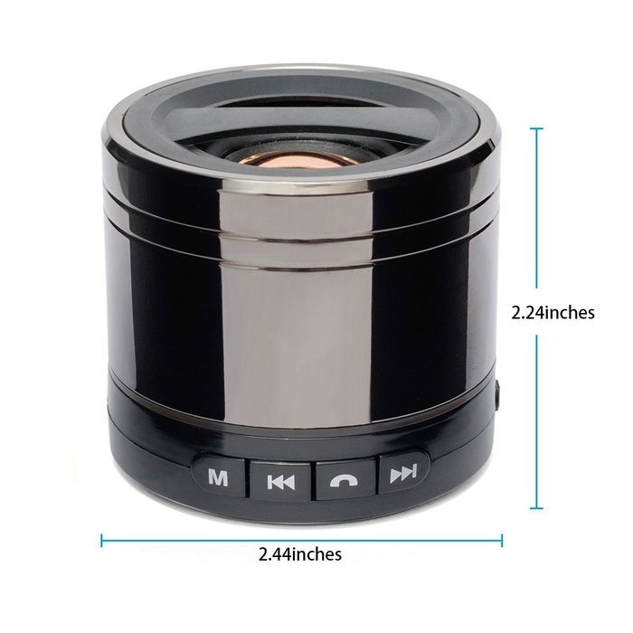 Mini Portable Bluetooth Speaker with Built-in Mic, Rechargeable Boxing Speaker with Powerful 3W, AUX and Micro... N3