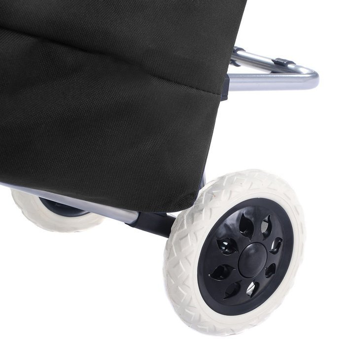 Gracelove Black Large Capacity Light Weight Wheeled Shopping Trolley Push Cart Bag N6
