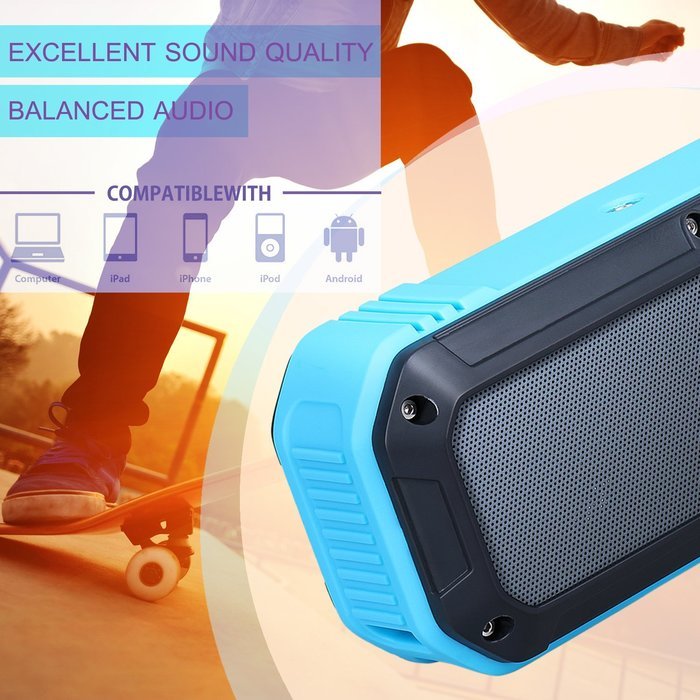 Waterproof Bluetooth Speaker,Levin&reg; Wireless Bluetooth 4.0 IP65 Portable Outdoor Speaker for Outdoor&Shower Two... N6
