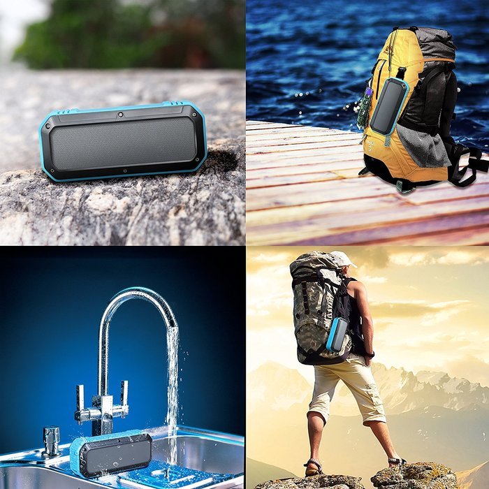 Waterproof Bluetooth Speaker,Levin&reg; Wireless Bluetooth 4.0 IP65 Portable Outdoor Speaker for Outdoor&Shower Two... N7