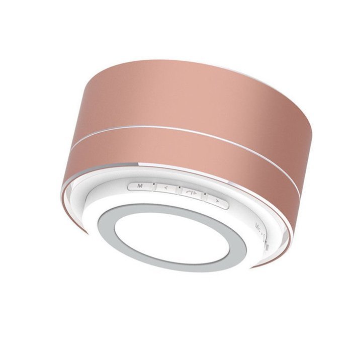 niceEshop(TM) Mini Portable Bluetooth Wireless Speaker Super Bass for Tablet PC MP3 Smartphone, Rose Gold N3