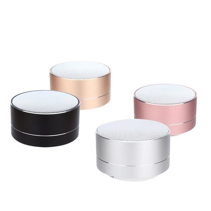 niceEshop(TM) Mini Portable Bluetooth Wireless Speaker Super Bass for Tablet PC MP3 Smartphone, Rose Gold N9