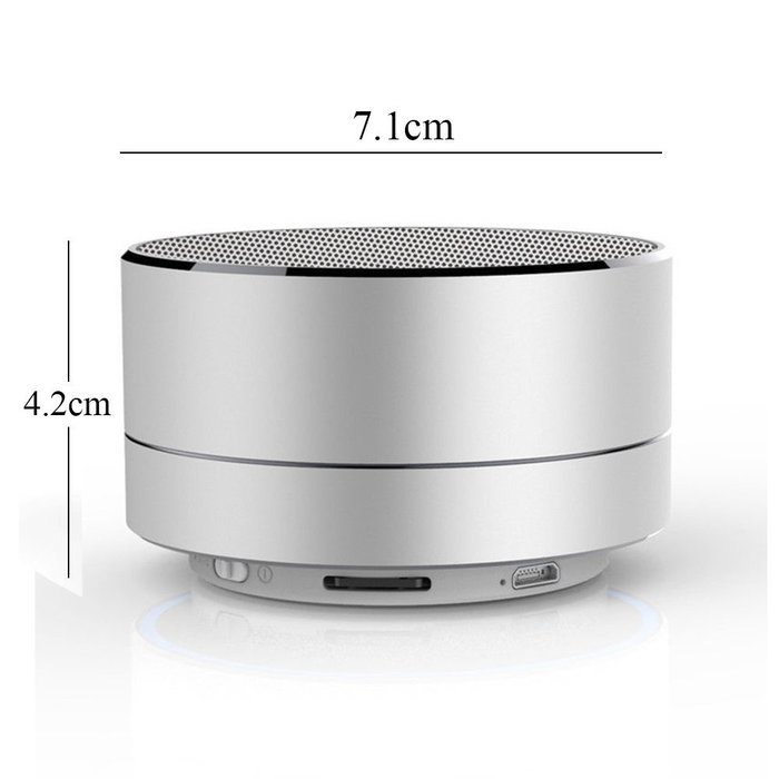 niceEshop(TM) Mini Portable Bluetooth Wireless Speaker Super Bass for Tablet PC MP3 Smartphone, Rose Gold N14