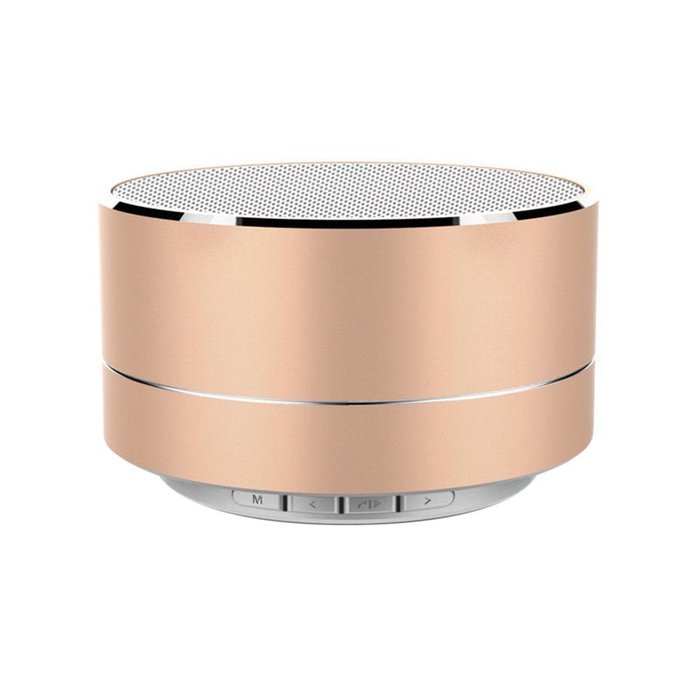 niceEshop(TM) Mini Portable Bluetooth Wireless Speaker Super Bass for Tablet PC MP3 Smartphone, Rose Gold N18