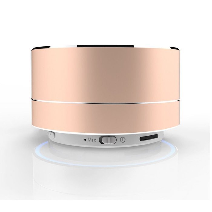 niceEshop(TM) Mini Portable Bluetooth Wireless Speaker Super Bass for Tablet PC MP3 Smartphone, Rose Gold N20