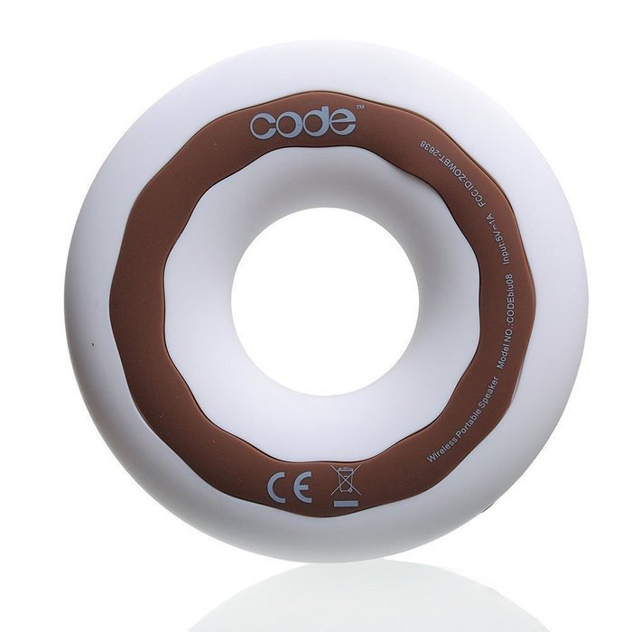 CODE Donut Premium Portable Wireless Bluetooth Speaker with NFC Tag (White, Dual Drivers, Built-in Speakerphone... N2