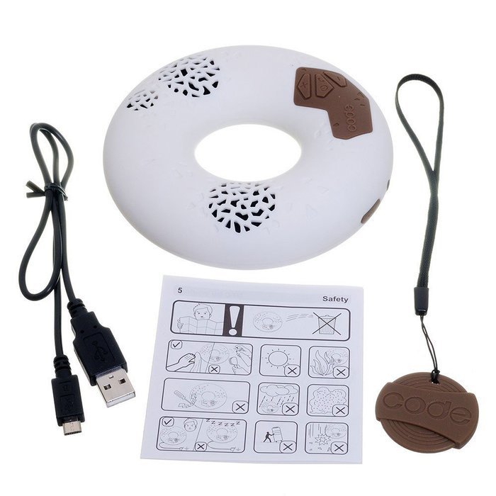 CODE Donut Premium Portable Wireless Bluetooth Speaker with NFC Tag (White, Dual Drivers, Built-in Speakerphone... N5