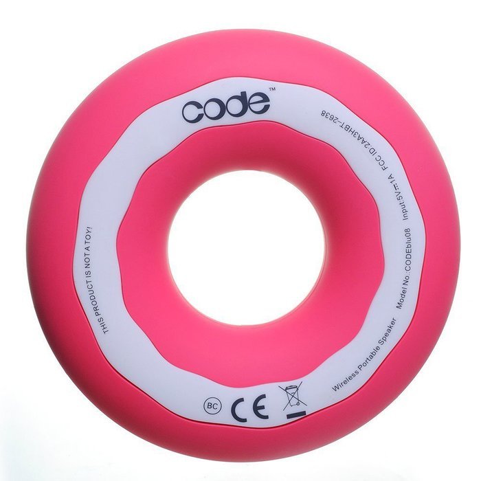 CODE Donut Premium Portable Wireless Bluetooth Speaker with NFC Tag (White, Dual Drivers, Built-in Speakerphone... N18