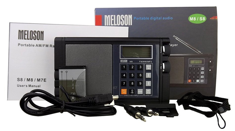 Tesslor M8 Rechargeable AM/FM DSP (Digital Signal Processing) Radio, MP3 Player & Portable Speaker with Built-in... N4