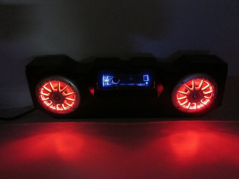 SD 4BBT2RGB -Polaris RZR Stereo System Bluetooth UTV Side by Side (2-6.5" marine speakers) N2