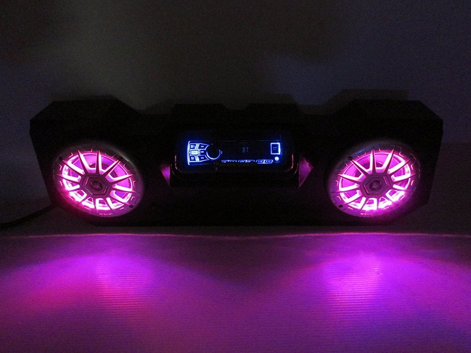 SD 4BBT2RGB -Polaris RZR Stereo System Bluetooth UTV Side by Side (2-6.5" marine speakers) N5