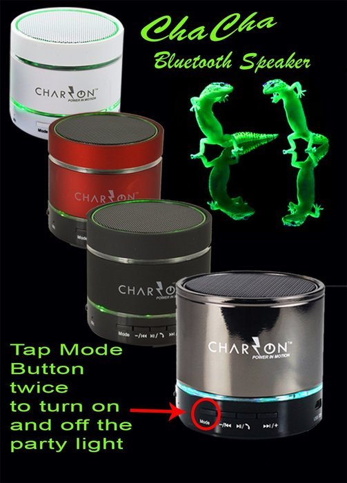 CHACHA Portable Wireless Resonance Vibration Bluetooth Speaker System speakerphone + SD card/ Party lights for... N3