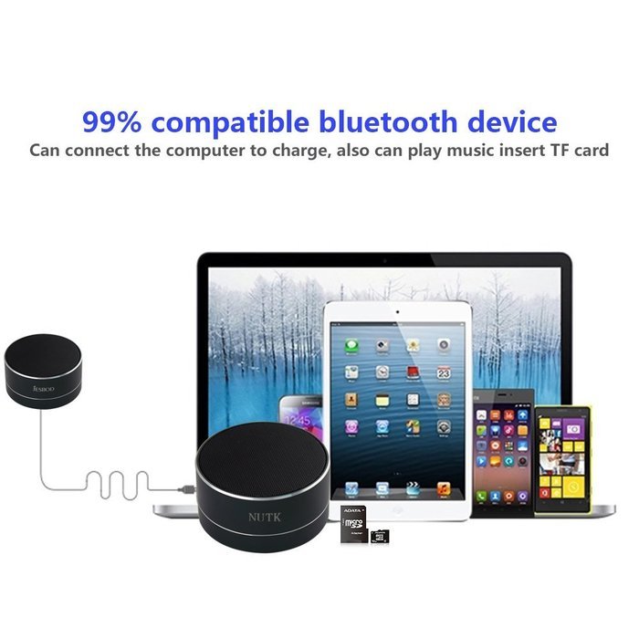 NUTK Bluetooth Speaker, MINI Desk Office Wireless Powerful Sound Portable Speaker with Radio function,USB and... N3