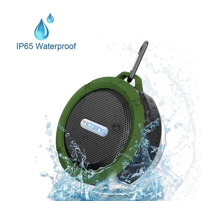 OnlinDo, Mini 5W Power (IPX5 Water Resistant) Waterproof Bluetooth Wireless Speaker w/ Suction Cup & Mic for IOS... N16