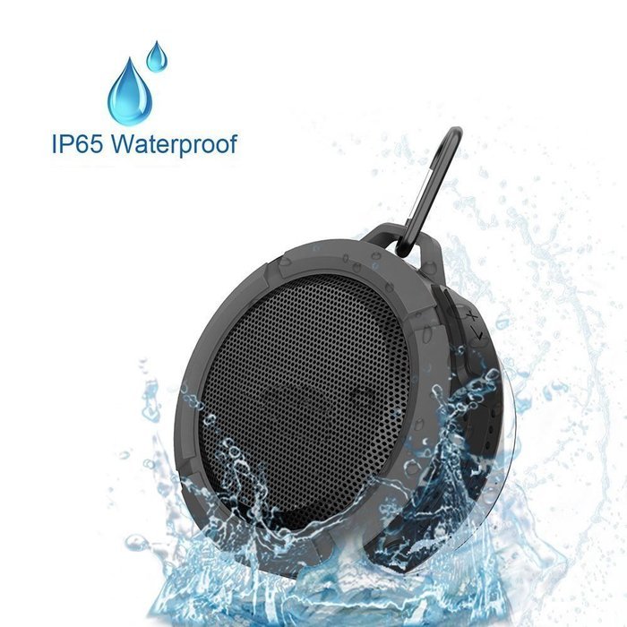 OnlinDo, Mini 5W Power (IPX5 Water Resistant) Waterproof Bluetooth Wireless Speaker w/ Suction Cup & Mic for IOS... N19