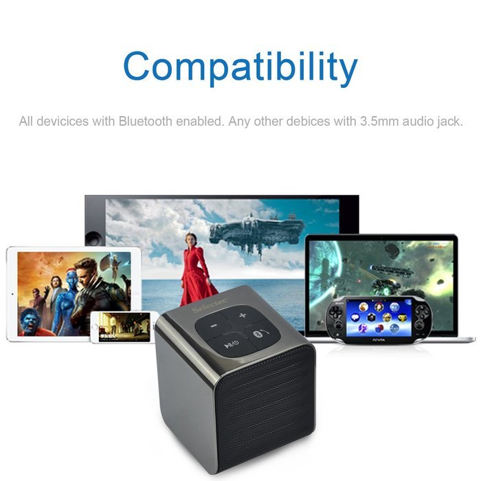 Selectec Bluetooth Speaker Player Wireless Stereo Lossless Hi-Fi Audio Bluetooth Receiver N11