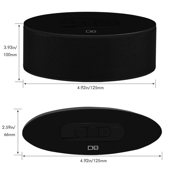 Bluetooth Stereo Speaker(5W),Dual Speakers,3D HIFI Sound by DBPOWER, Advanced Echo Processing Tech with Hands-Free... N7