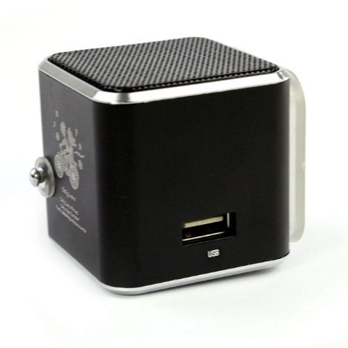 Doinshop Fashion New Portable Micro SD TF USB Mini Stereo Speaker Music Player FM Radio PC Mp3 (Black) N2
