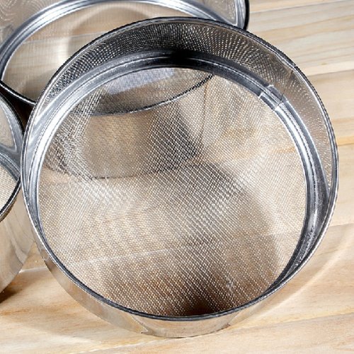 "21cm Sliver Stainless Steel Wire Mesh Flour Sifter Professional Tool" shopping