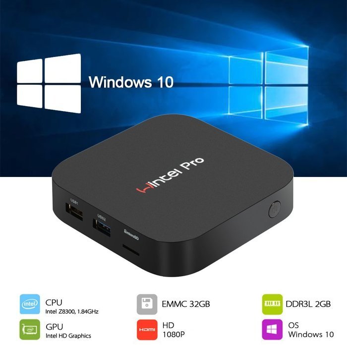 Docooler CX-W8 Pro Smart TV Box Windows 10 Intel Z8300 64 Bit 2GB / 32GB Mini PC 2.4G WiFi & LAN Bluetooth 4.0...