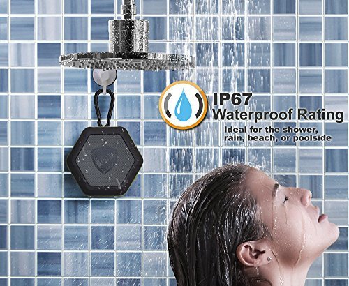 Zettaguard ZS100 Portable Wireless Outdoor Shower Bluetooth 4.0 Speaker with IP67 Waterproof Function N7