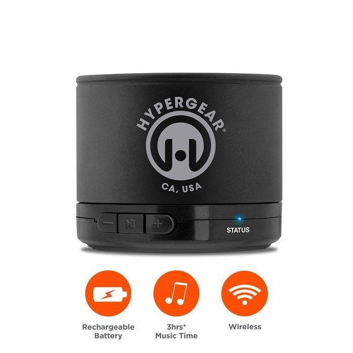 HyperGear Bluetooth/Wireless Speaker for All Smartphones - Retail Packaging - Black N4