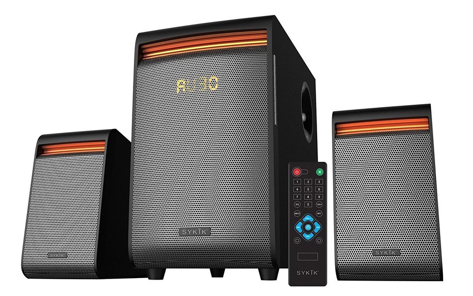 Sykik SP3316BT, Powerful 42W RMS, Wireless Bluetooth Connection. High tech metal grill covers. SD, USB and RCA...