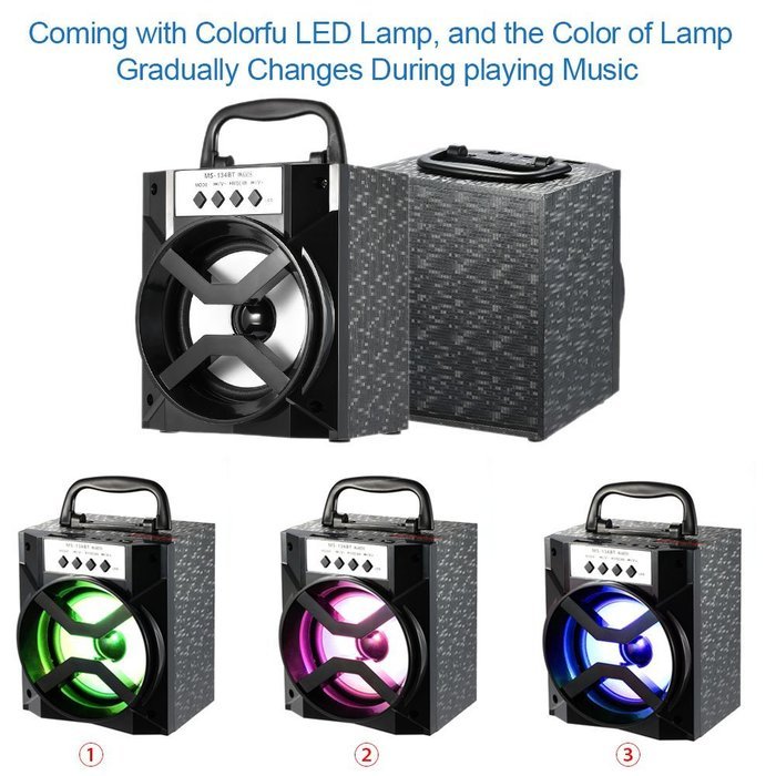 Docooler&reg; Portable Wireless Bluetooth Speaker ultra-long standby time USB &3.5mm FM Radio Subwoofer with TF Card... N4