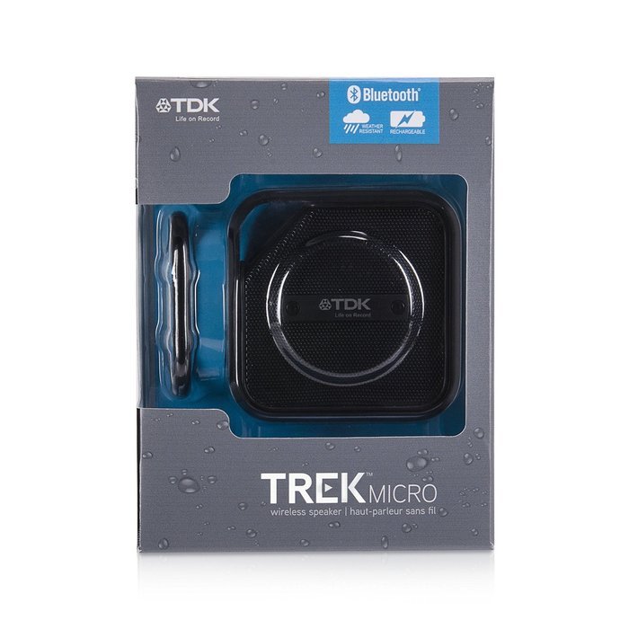 TDK Life On Record A12-2PK Trek Bluetooth Wireless Speaker, 2 Pack (Black) N2