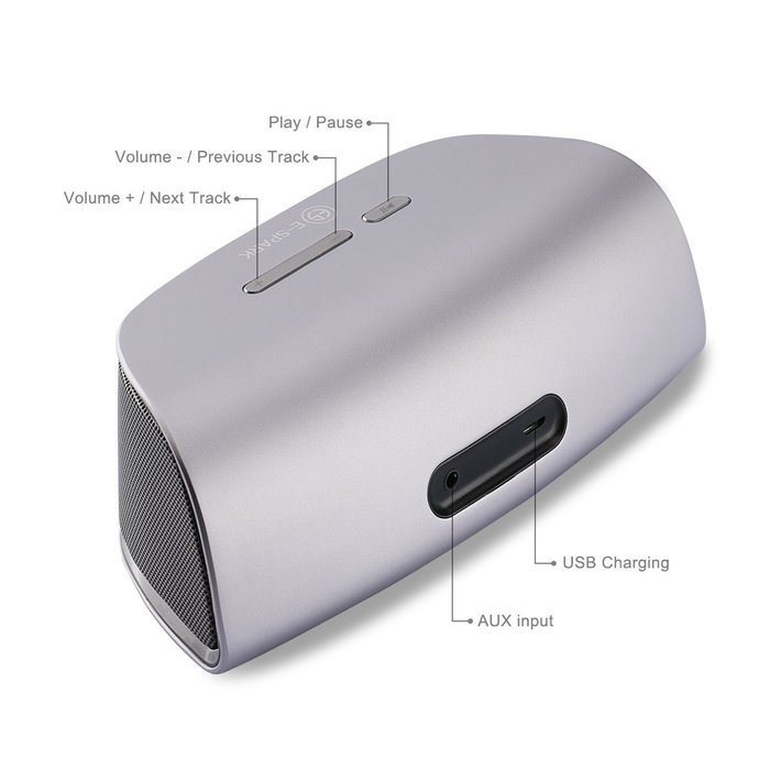 Bluetooth Speakers,E-Spark S1 Ultra 10 Watts Rechargeable Stereo Wireless Portable Speaker for Smart Phones iPhone... N3