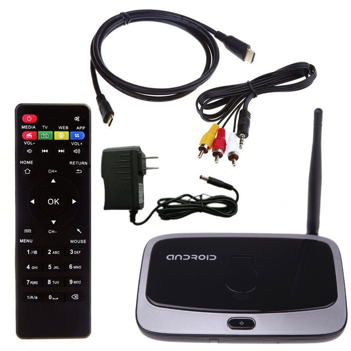 Andoer Q7S TV Box Player Android 4.4 Quad Core 2G/8GB 2MP Camera Mic XBMC DLNA Miracast Bluetooth N4