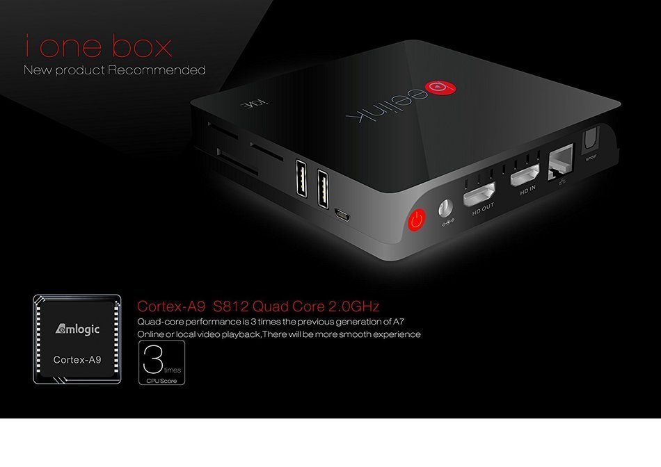 UMTRON Beelink IONE I826 Smart TV Box Mini PC & Media Streaming Player; Amlogic S812 Quad Core up to 2.0GHz (Cortex-A9... N3