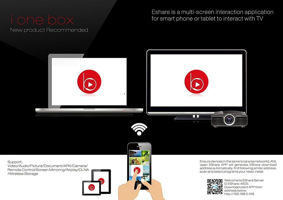 UMTRON Beelink IONE I826 Smart TV Box Mini PC & Media Streaming Player; Amlogic S812 Quad Core up to 2.0GHz (Cortex-A9... N8