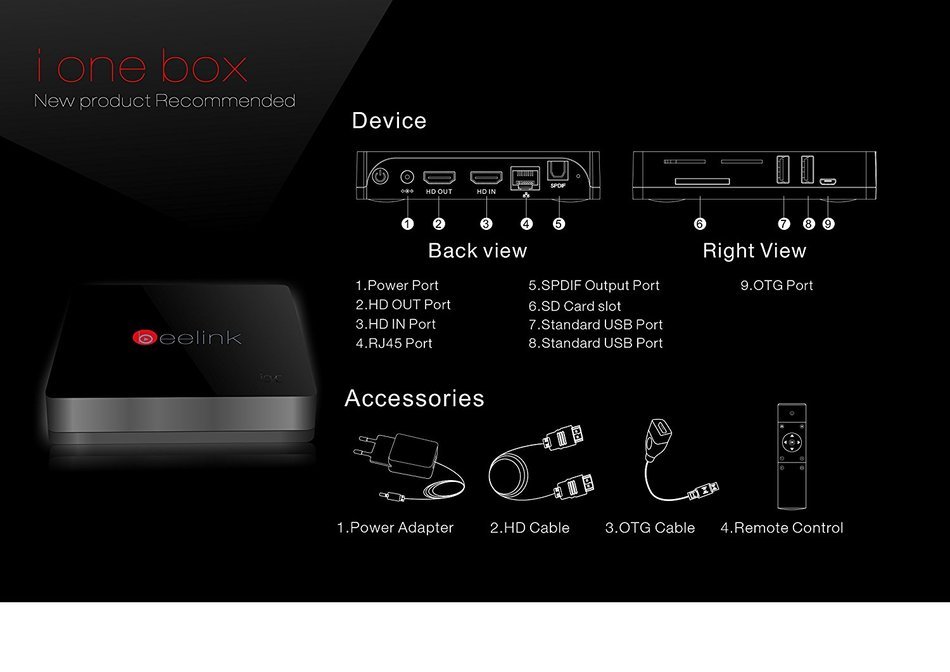 UMTRON Beelink IONE I826 Smart TV Box Mini PC & Media Streaming Player; Amlogic S812 Quad Core up to 2.0GHz (Cortex-A9... N9