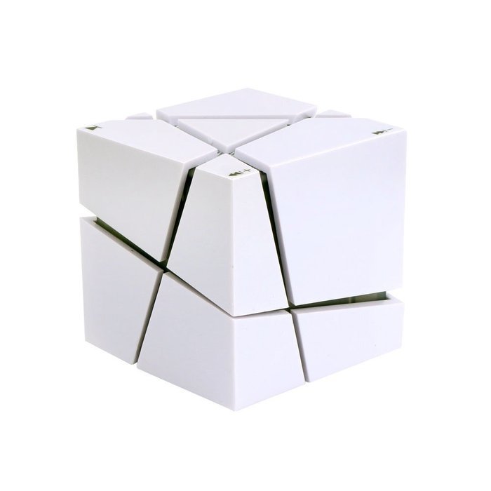 TENDOO Rubik's Cube Portable Wireless Bluetooth Speaker with Flashing Lights / Microphone / Radio, White