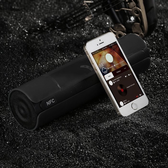 EchoAcc&reg; Bluetooth Speaker 3D Tumbler NFC Portable Wireless Stereo Support FM-Radio and TF Card Slot with Touch... N4