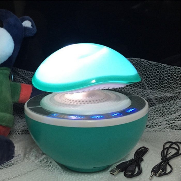 LarKoo Wireless Rechargeable Bluetooth Speakers MP3 Players with Touch Free Call Dest Lamp Night Light X-bass...
