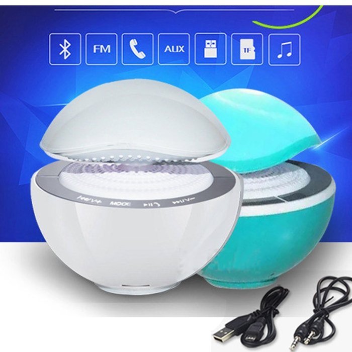 LarKoo Wireless Rechargeable Bluetooth Speakers MP3 Players with Touch Free Call Dest Lamp Night Light X-bass... N5