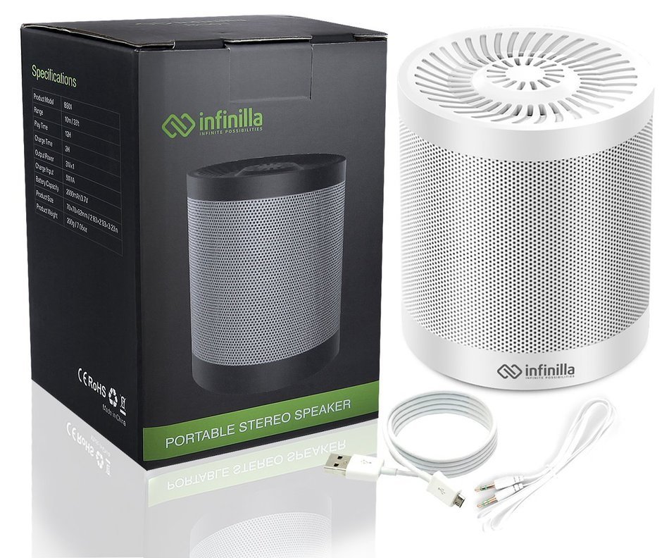Portable Wireless Bluetooth Speaker, Infinilla 4.0 Enhanced Bass Stereo Speakers for Home and Outdoor, Built-in... N18