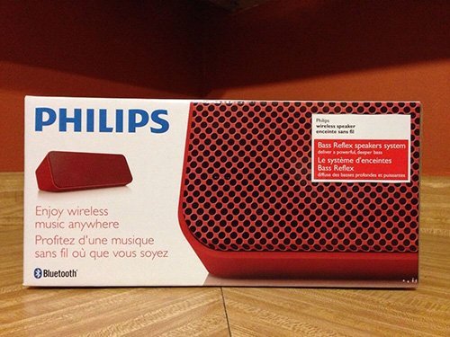 PHILIPS Speaker Portable Wireless Bluetooth - Music Anywhere Red SBT300RED/37 N5