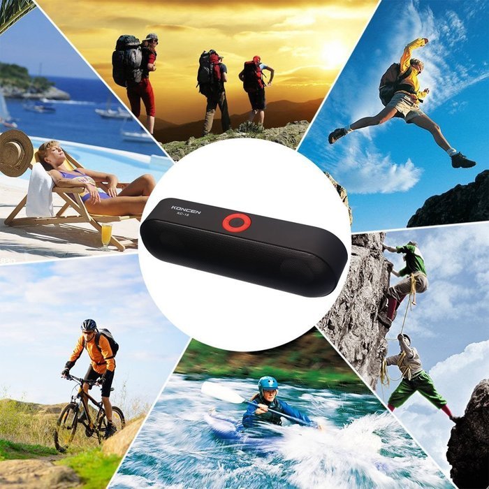 KONCEN KC-18 Wireless Bluetooth Speaker,Portable Stereo Bluetooth Speaker FM Radio, Support USB HOST & Micro SD... N6