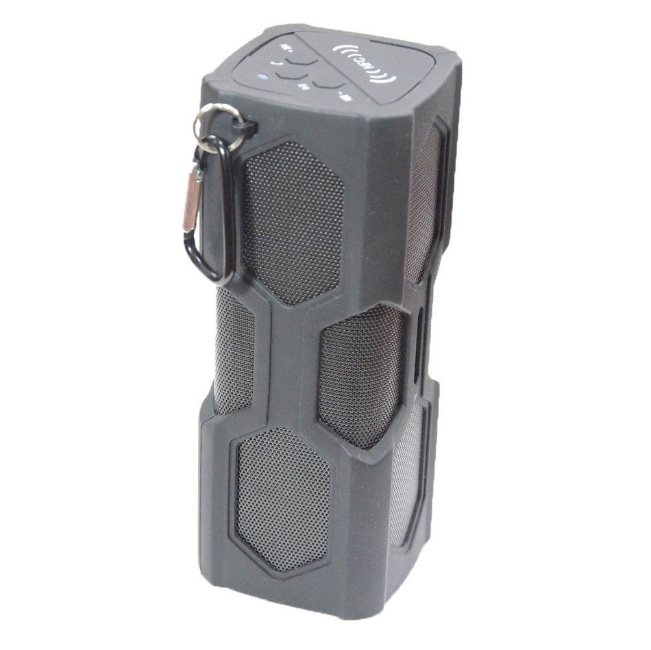 Bluetooth Speaker Waterproof & Power Bank Protable Music Sound Box with Microphone (Black) N2