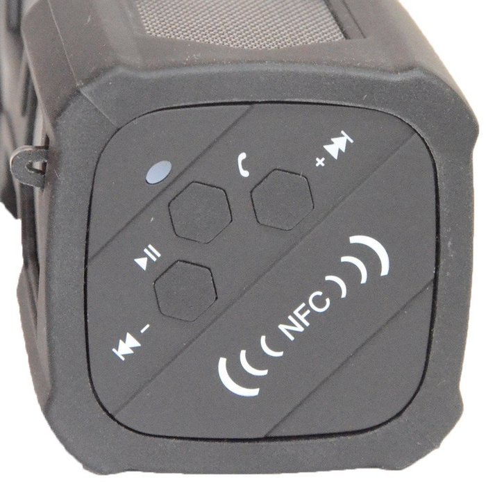 Bluetooth Speaker Waterproof & Power Bank Protable Music Sound Box with Microphone (Black) N4